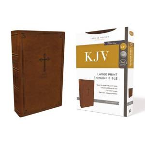 KJV Thinline Bible, Brown, Lar